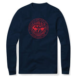 BRONCO CIRCLE ART NAVY SWEATSHIRT RED