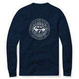 BRONCO CIRCLE ART NAVY SWEATSHIRT WHITE