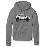 BRONCO GRAY HOODIE WHITE
