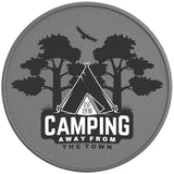 CAMPING AWAY FROM THE TOWN SILVER CARBON FIBER TIRE COVER