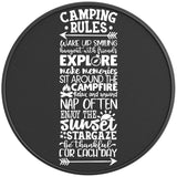 CAMPING RULES BLACK CARBON FIBER TIRE COVER