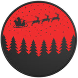 Christmas Scene Black Tire Cover