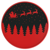 Christmas Scene Red Tire Cover