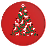 Christmas Tree Dogs Red Tire Cover
