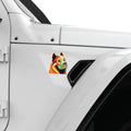 COLORFUL AMERICAN AKITA FENDER VENT DECAL FITS 2018+ JEEP WRANGLER & GLADIATOR PASSENGER SIDE