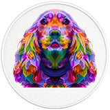 COLORFUL COCKER SPANIEL PAERL WHITE CARBON FIBER TIRE COVER