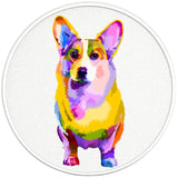 COLORFUL CORGI PAERL WHITE CARBON FIBER TIRE COVER
