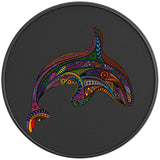 COLORFUL KILLER WHALE BLACK CARBON FIBER VINYL