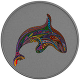 COLORFUL KILLER WHALE SILVER CARBON FIBER VINYL