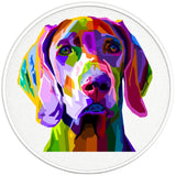 COLORFUL WEIMARANER PAERL WHITE CARBON FIBER TIRE COVER