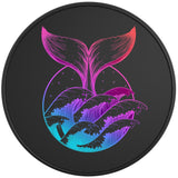 COLORFUL WHALE TAIL BLACK VINYL