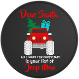 Dear Santa Black Tire Cover