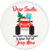 Dear Santa Pearl White Carbon Fiber Tire Cover