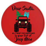Dear Santa Red Tire Cover