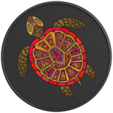 COLORFUL OCEAN TURTLE BLACK CARBON FIBER VINYL