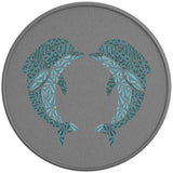 DOLPHIN HEART SILVER CARBON FIBER VINYL