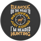 ELKAHOLIC ON THE ROAD TO RECOVERY BLACK CARBON FIBER TIRE COVER