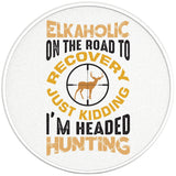 ELKAHOLIC ON THE ROAD TO RECOVERY PEARL WHITE CARBON FIBER TIRE COVER