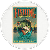 FISHING PARADISE PEARL WHITE CARBON FIBER TIRE COVER