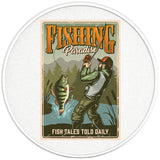 FISH TALES TOLD DAILY PEARL WHITE CARBON FIBER TIRE COVER