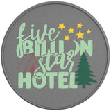 FIVE BILLION STAR HOTEL SILVER CARBON FIBER TIRE COVER