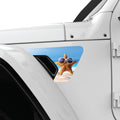 FUNNY STARFISH FENDER VENT DECAL FITS 2018+ JEEP WRANGLER & GLADIATOR DRIVER SIDE