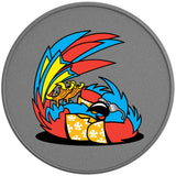 FUNNY TROPICAL PARROT SILVER CARBON FIBER TIRE COVER