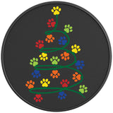 Furry Christmas Black Carbon Fiber Tire Cover