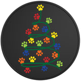 Furry Christmas Black Tire Cover