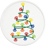 Furry Christmas Pearl White Carbon Fiber Tire Cover