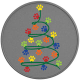 Furry Christmas Silver Carbon Fiber Tire Cover