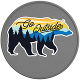 GO OUTSIDE BEAR SILVER CARBON FIBER TIRE COVER