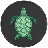 GREEN SEA SHELL TURTLE BLACK CARBON FIBER VINYL