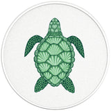 GREEN SEA SHELL TURTLE PEARL WHITE CARBON FIBER VINYL