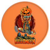 HALLOWEEN ZOMBIE WITH PUMPKIN ORANGE TIRE COVER
