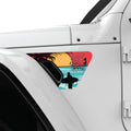 HAPPINESS COMES IN WAVES FENDER VENT DECAL FITS 2018+ JEEP WRANGLER & GLADIATOR DRIVER SIDE