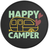 HAPPY CAMPER BLACK CARBON FIBER TIRE COVER