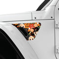 HAPPY HALLOWEEN PATTERN FENDER VENT DECAL FITS 2018+ JEEP WRANGLER & GLADIATOR DRIVER SIDE
