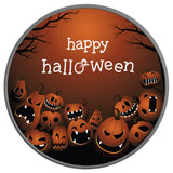 HAPPY HALLOWEEN PUMPKIN MONSTERS SILVER CARBON FIBER TIRE COVER