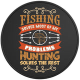 HUNTING SOLVES THE REST BLACK TIRE COVER