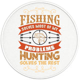 HUNTING SOLVES THE REST PEARL WHITE CARBON FIBER TIRE COVER