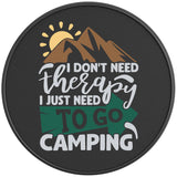 I DON'T NEED THERAPY BLACK CARBON FIBER TIRE COVER