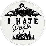 I HATE PEOPLE PEARL  WHITE CARBON FIBER TIRE COVER