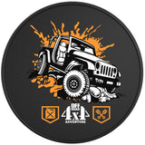 JEEP ADVENTURE BLACK TIRE COVER