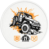 JEEP ADVENTURE PEARL WHITE CARBON FIBER TIRE COVER