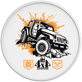 JEEP ADVENTURE WHITE TIRE COVER