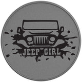 JEEP GIRL MUDDY SILVER CARBON FIBER TIRE COVER