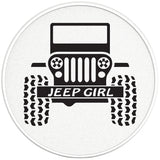 JEEP GIRL PEARL WHITE CARBON FIBER TIRE COVER