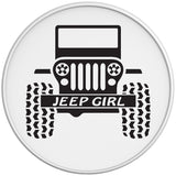 JEEP GIRL WHITE TIRE COVER