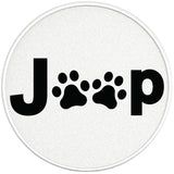 JEEP PAW PEARL  WHITE CARBON FIBER TIRE COVER